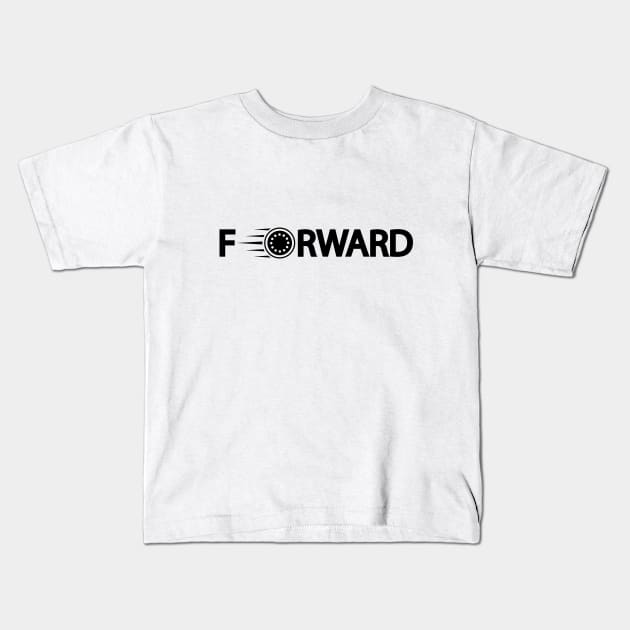 Forward going forward artistic design Kids T-Shirt by DinaShalash